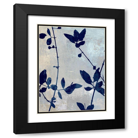 Nature Blue Silhouette II Black Modern Wood Framed Art Print with Double Matting by Carson, Danielle