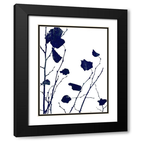 Nature Indigo Blue II Black Modern Wood Framed Art Print with Double Matting by Carson, Danielle