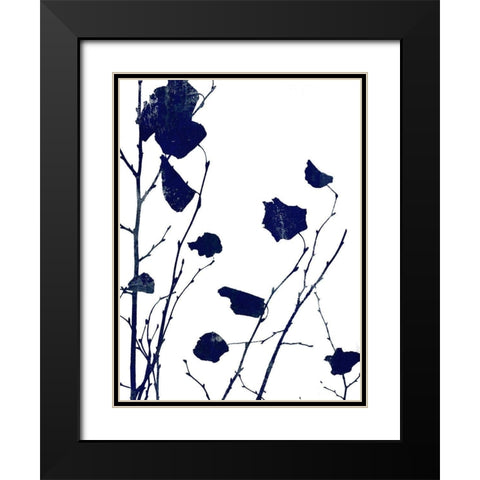 Nature Indigo Blue II Black Modern Wood Framed Art Print with Double Matting by Carson, Danielle