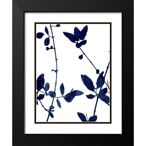 Nature Indigo Blue III Black Modern Wood Framed Art Print with Double Matting by Carson, Danielle