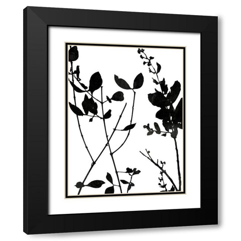 Nature Silhouette I Black Modern Wood Framed Art Print with Double Matting by Carson, Danielle