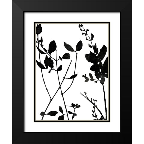 Nature Silhouette I Black Modern Wood Framed Art Print with Double Matting by Carson, Danielle