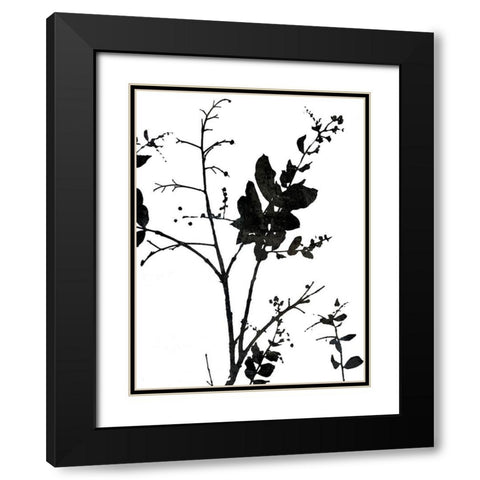 Nature Silhouette II Black Modern Wood Framed Art Print with Double Matting by Carson, Danielle