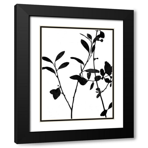 Nature Silhouette III Black Modern Wood Framed Art Print with Double Matting by Carson, Danielle