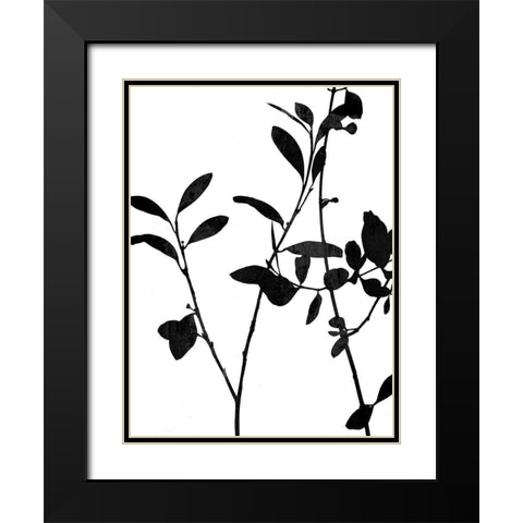 Nature Silhouette III Black Modern Wood Framed Art Print with Double Matting by Carson, Danielle