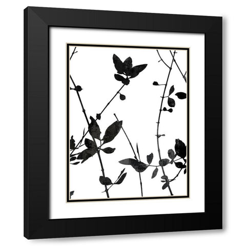 Nature Silhouette IV Black Modern Wood Framed Art Print with Double Matting by Carson, Danielle