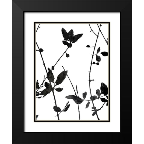 Nature Silhouette IV Black Modern Wood Framed Art Print with Double Matting by Carson, Danielle