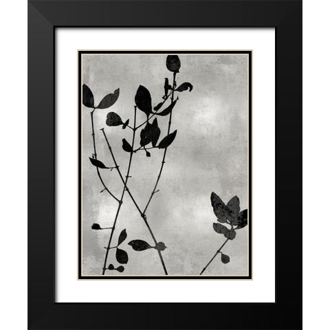 Nature Silhouette Silver I Black Modern Wood Framed Art Print with Double Matting by Carson, Danielle