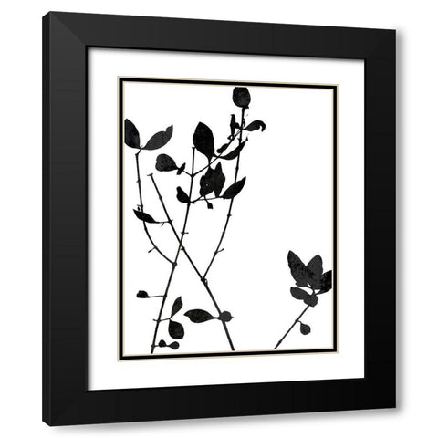 Nature Silhouette VI Black Modern Wood Framed Art Print with Double Matting by Carson, Danielle