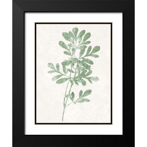 Nature Green II Black Modern Wood Framed Art Print with Double Matting by Carson, Danielle