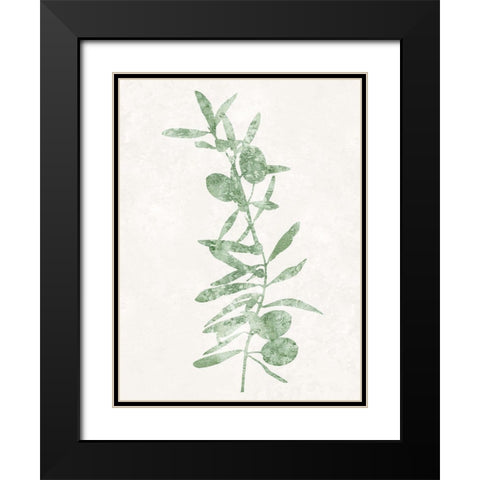 Nature Green IV Black Modern Wood Framed Art Print with Double Matting by Carson, Danielle