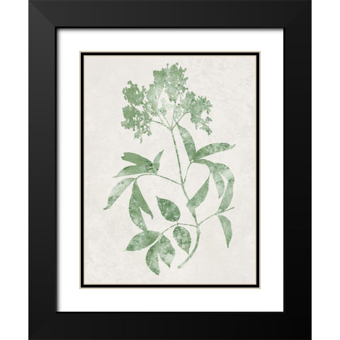 Nature Green V Black Modern Wood Framed Art Print with Double Matting by Carson, Danielle