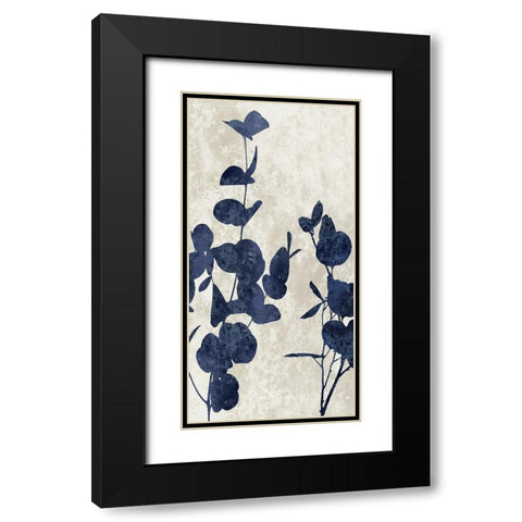 Nature Panel Blue I Black Modern Wood Framed Art Print with Double Matting by Carson, Danielle