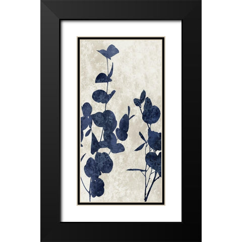 Nature Panel Blue I Black Modern Wood Framed Art Print with Double Matting by Carson, Danielle