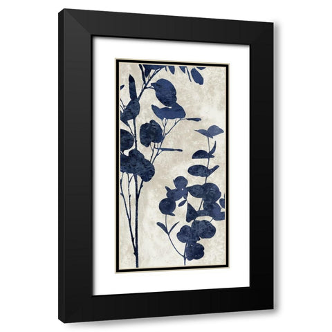 Nature Panel Blue II Black Modern Wood Framed Art Print with Double Matting by Carson, Danielle