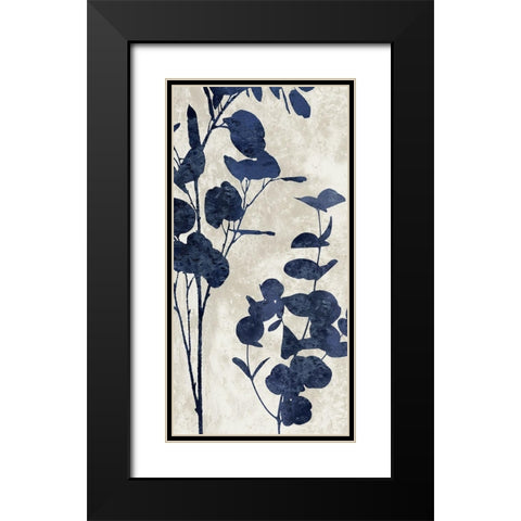 Nature Panel Blue II Black Modern Wood Framed Art Print with Double Matting by Carson, Danielle