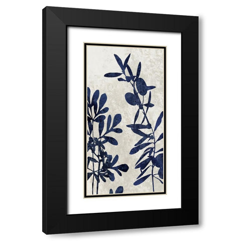 Nature Panel Blue III Black Modern Wood Framed Art Print with Double Matting by Carson, Danielle