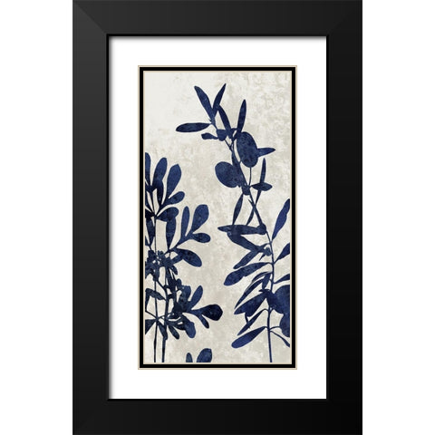 Nature Panel Blue III Black Modern Wood Framed Art Print with Double Matting by Carson, Danielle