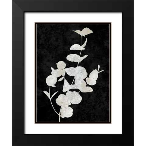 Nature White on Black I Black Modern Wood Framed Art Print with Double Matting by Carson, Danielle