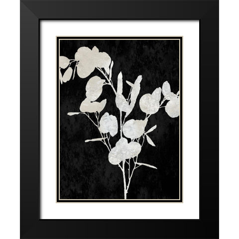Nature White on Black III Black Modern Wood Framed Art Print with Double Matting by Carson, Danielle