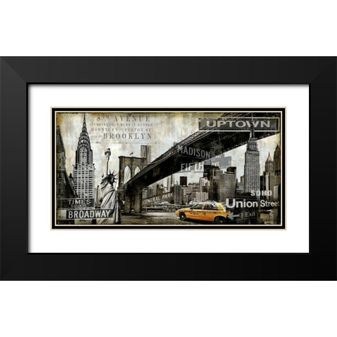 NY Perspectives Black Modern Wood Framed Art Print with Double Matting by Matthews, Dylan