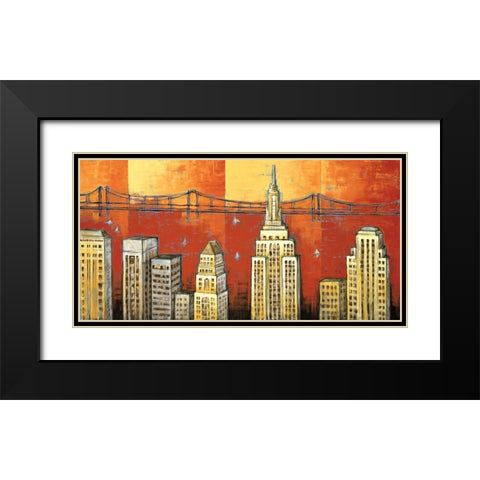 Manhattan I Black Modern Wood Framed Art Print with Double Matting by Stewart, David
