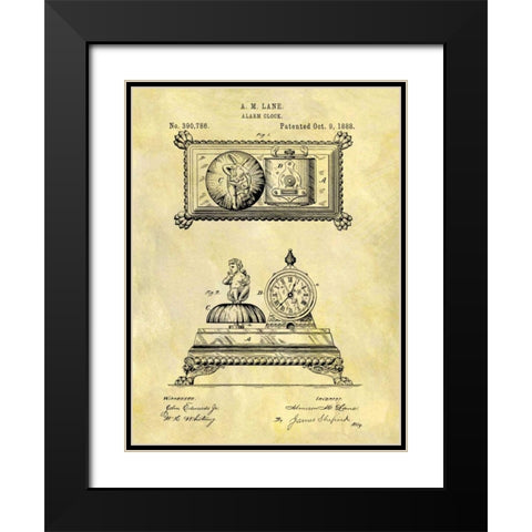 Alarm Clock - 1888 Black Modern Wood Framed Art Print with Double Matting by Sproul, Dan