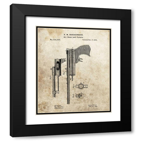 Air Guns and Pistols - 1874 Black Modern Wood Framed Art Print with Double Matting by Sproul, Dan