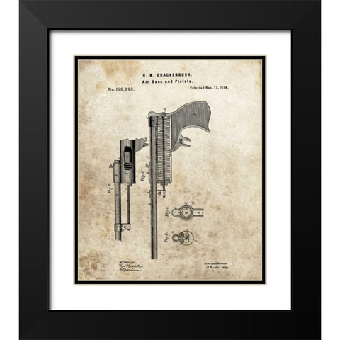 Air Guns and Pistols - 1874 Black Modern Wood Framed Art Print with Double Matting by Sproul, Dan