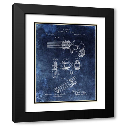 Revolving Fire Arms - 1874-Blue Black Modern Wood Framed Art Print with Double Matting by Sproul, Dan