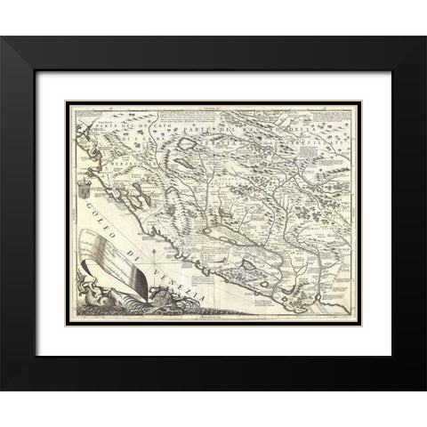 Golfo Di Venezia Black Modern Wood Framed Art Print with Double Matting by Sproul, Dan