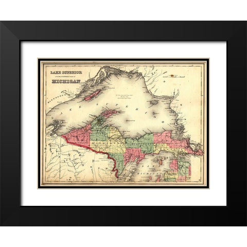 Upper Michigan Black Modern Wood Framed Art Print with Double Matting by Sproul, Dan