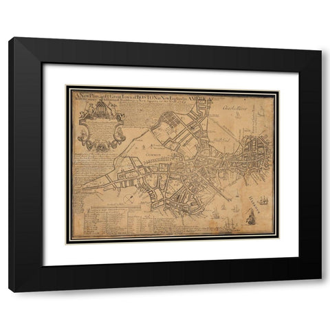 Boston Black Modern Wood Framed Art Print with Double Matting by Sproul, Dan