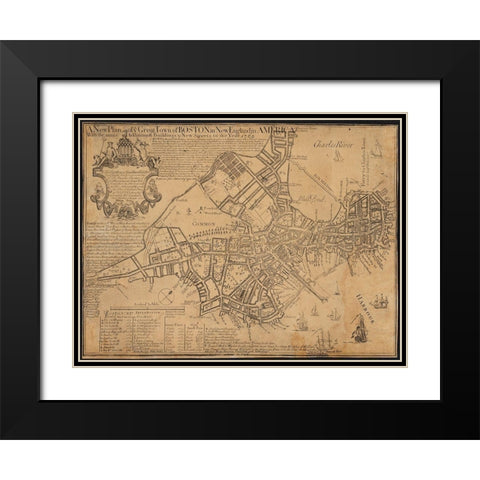 Boston Black Modern Wood Framed Art Print with Double Matting by Sproul, Dan