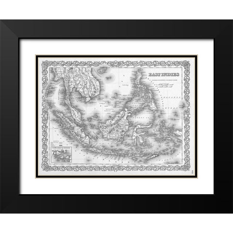 East Indies Black Modern Wood Framed Art Print with Double Matting by Sproul, Dan