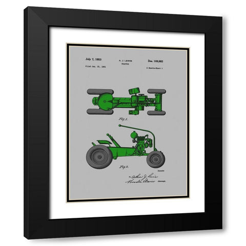 Tractor 1953 Black Modern Wood Framed Art Print with Double Matting by Sproul, Dan