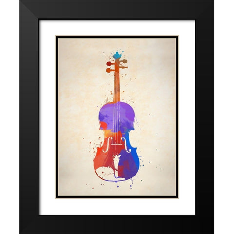 String I Cello Black Modern Wood Framed Art Print with Double Matting by Sproul, Dan