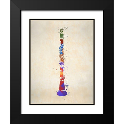 Clarinet Black Modern Wood Framed Art Print with Double Matting by Sproul, Dan