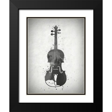 Black and White Cello Black Modern Wood Framed Art Print with Double Matting by Sproul, Dan