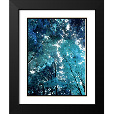 Blue Forest I Black Modern Wood Framed Art Print with Double Matting by Scott, Derek