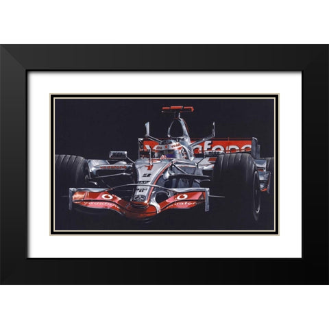 Alonso Black Modern Wood Framed Art Print with Double Matting by Strothers, Todd