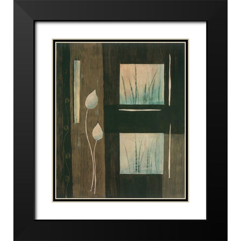 Pensee decorative I Black Modern Wood Framed Art Print with Double Matting by Bonnard, Etienne