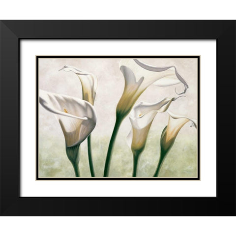 Luce Black Modern Wood Framed Art Print with Double Matting by Barberini, Eva