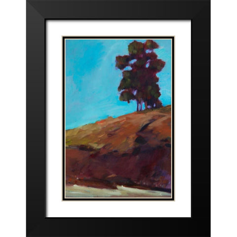 Lone Tree Black Modern Wood Framed Art Print with Double Matting by Barbini, Eddie