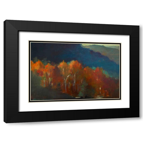 Autumn Forest Black Modern Wood Framed Art Print with Double Matting by Barbini, Eddie