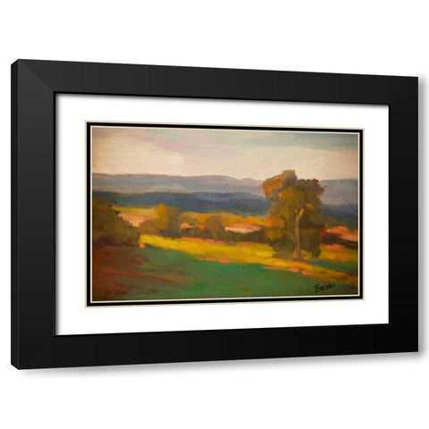Hillside Hideaway Black Modern Wood Framed Art Print with Double Matting by Barbini, Eddie