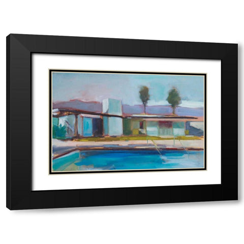 The Pool Black Modern Wood Framed Art Print with Double Matting by Barbini, Eddie