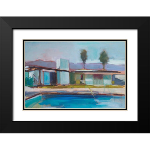 The Pool Black Modern Wood Framed Art Print with Double Matting by Barbini, Eddie