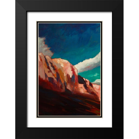 The Cliffs Black Modern Wood Framed Art Print with Double Matting by Barbini, Eddie