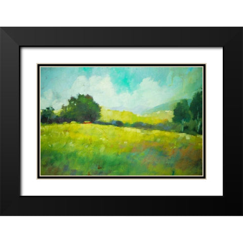 Hillside Black Modern Wood Framed Art Print with Double Matting by Barbini, Eddie